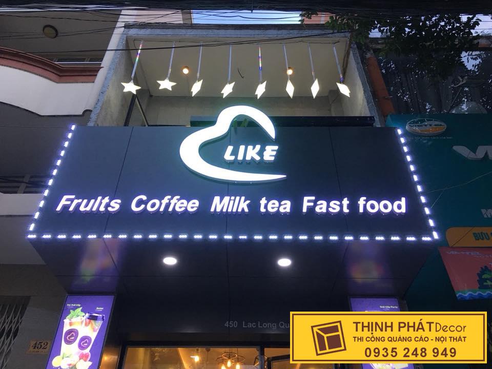 Thiết kế thi công bảng hiệu quảng cáo trà sữa